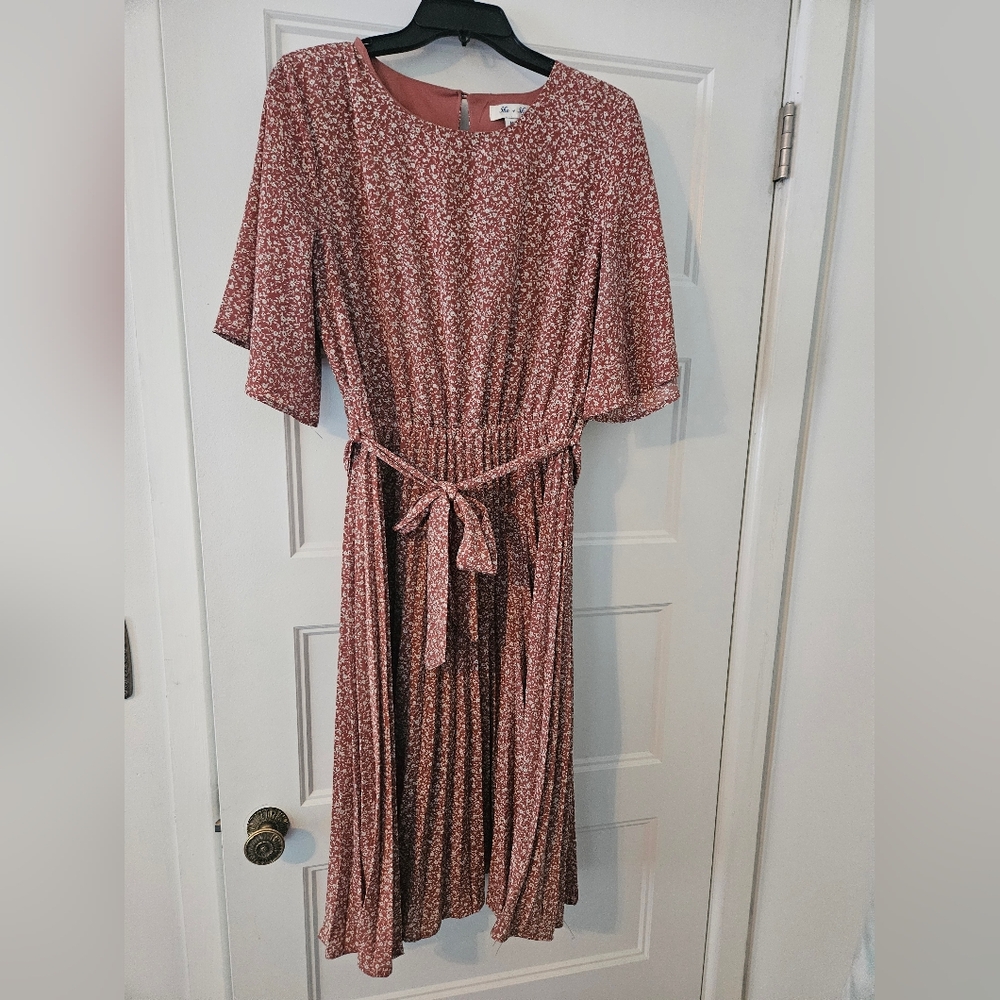 She & Sky floral midi dress